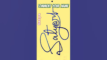 Satya 🌹🌹 Beautiful signature 🥰🌹#shorts #trending #handwriting #beautiful #ytshorts #shortvideo