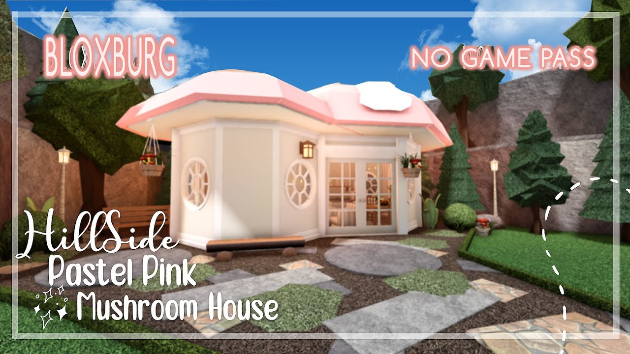 Roblox Bloxburg No Game Pass Hillside Pastel Pink Mushroom House