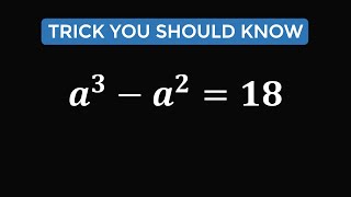 Solving A Simple Cubic Equation. A Trick You Should Know!