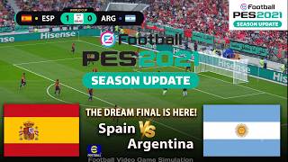 🔴 LIVE | Spain vs Argentina [eFootball PES 2021] FIFA World Cup 2026 | GRAND FINAL 🏆 screenshot 2