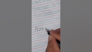 Handwriting month of the year November print handwriting practice