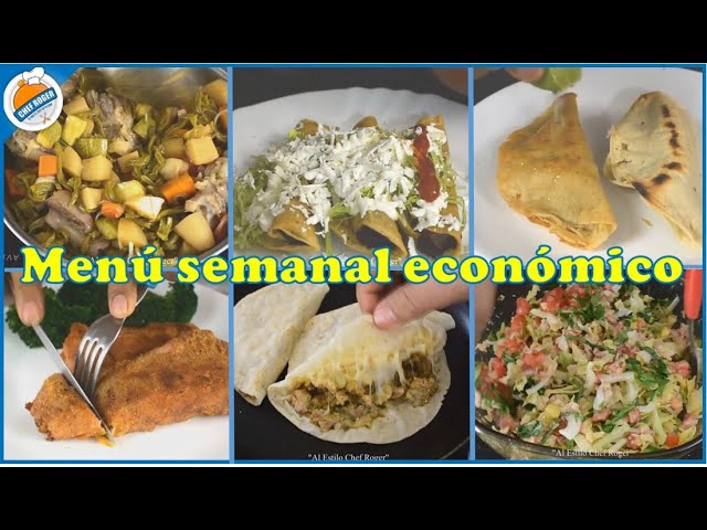 Menú semanal económico para fin de quincena | Chef Roger Oficial