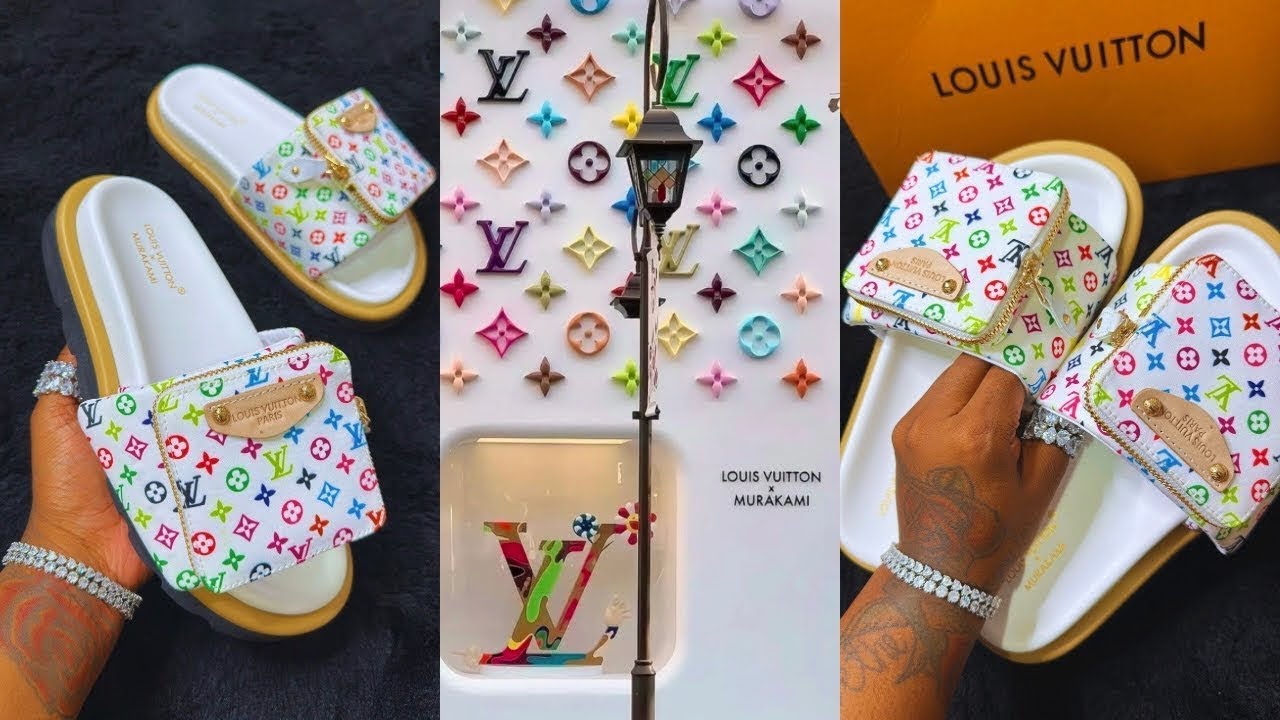 コラボ♪【LOUIS VUITTON × 村上隆】Pool Pillow Flat Mule $109 LOUIS VUITTON x TAKASHI MURAKAMI POOL PILLOW FLAT