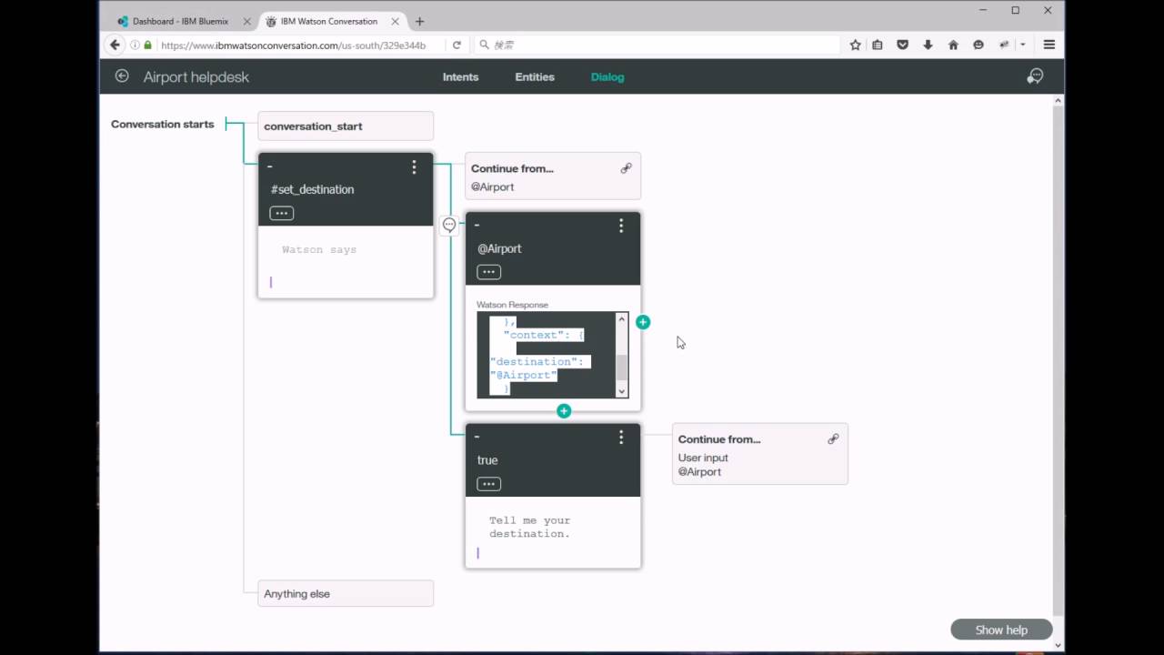 Ibm Watson Conversation Api Tutorial Airport Help Desk Basics