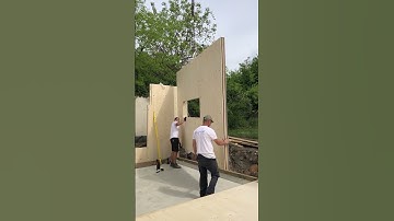 Lifting CLT panel in place