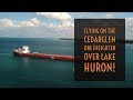 Video Drone - DJI Spark Flying on the Cedarglen Ore Freighter Over Lake Huron!