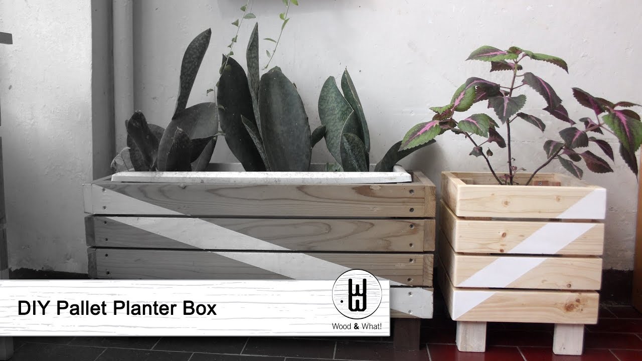 Membuat Tempat Pot Tanaman Dari Kayu Pallet Diy Pallet Planter Box Youtube