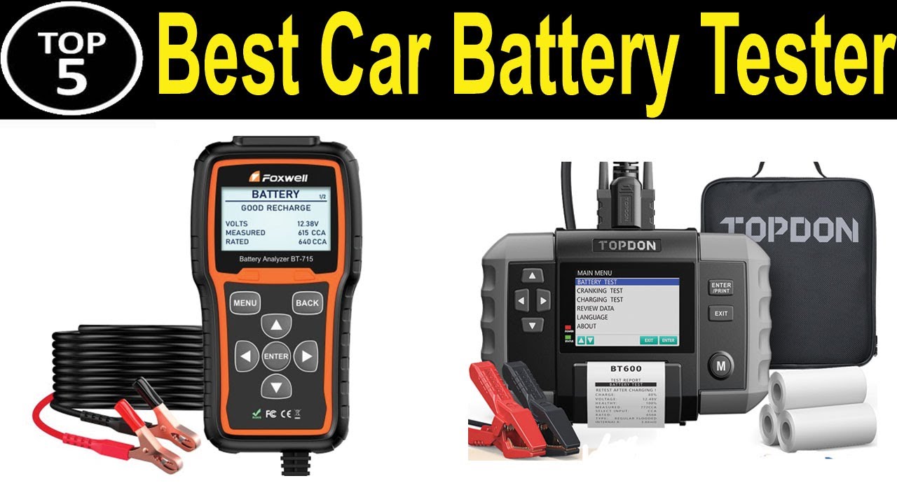 TOP 5 BEST Car Battery Tester Review 2023 - YouTube