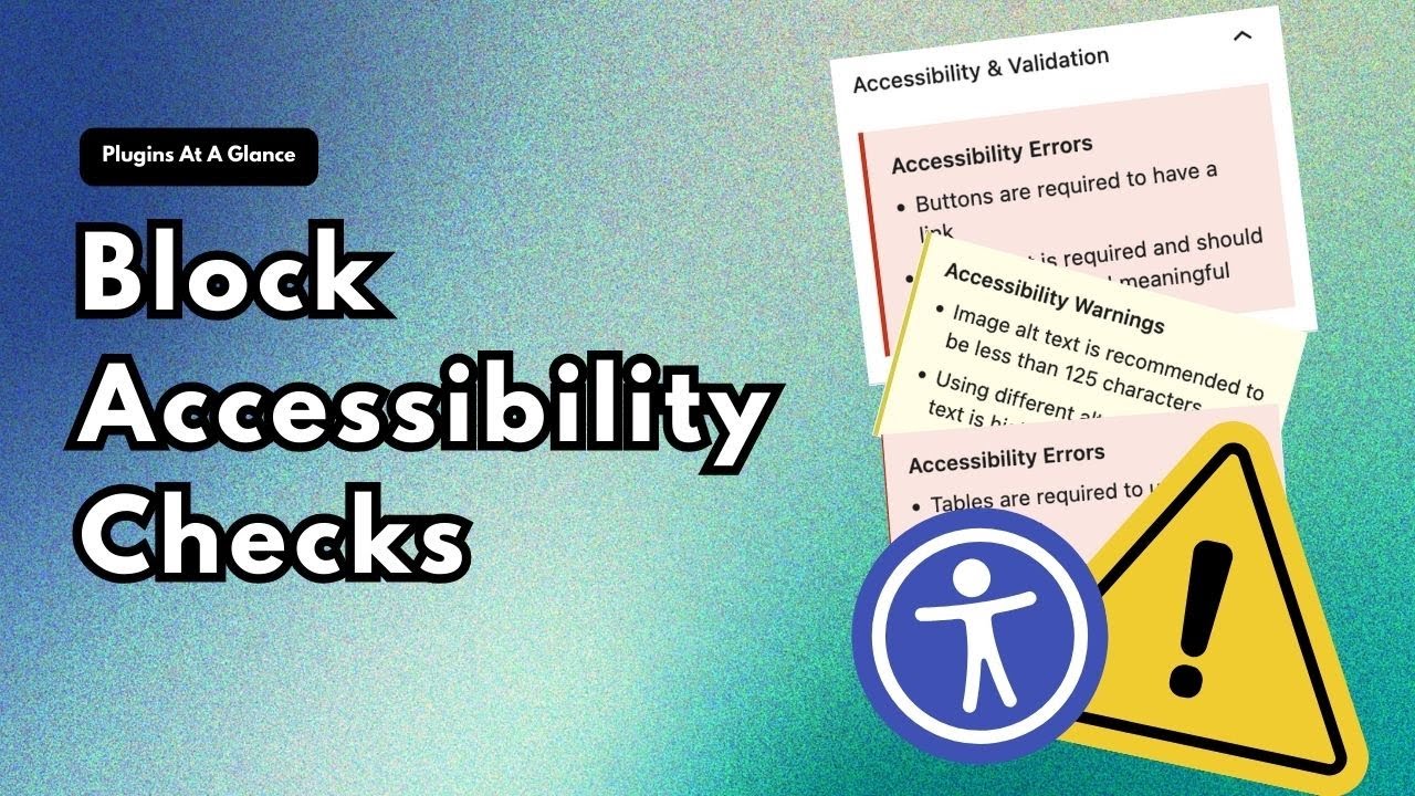 This plugin will help you get accessibility right when working in the ...