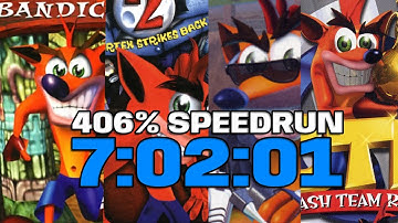 Crash Bandicoot 406% Speedrun - 7:02:01