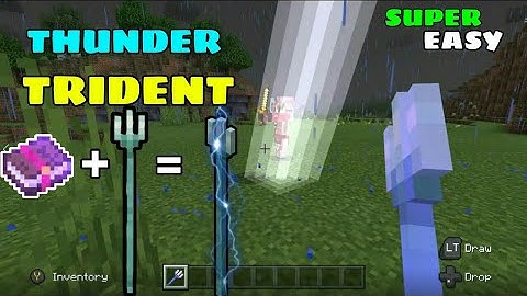 How to make lightning/thunder trident😍 in Minecraft - Ghostdragon | Minecraft
