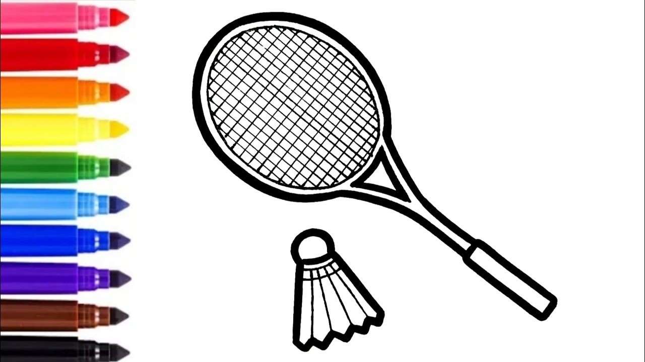 Drawing Badminton Racket Stock Vector (Royalty Free) 77474158 | Shutterstock