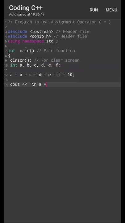 Use of Assignment Operator in C++ #shorts #mrjaistech - YouTube