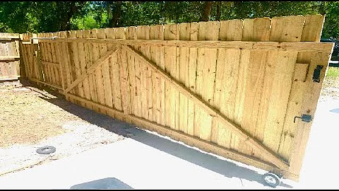 How to build a sliding wooden gate (EASY)