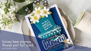 Honey Bee Stamps | Flower Pot Interactive Card (5x7)