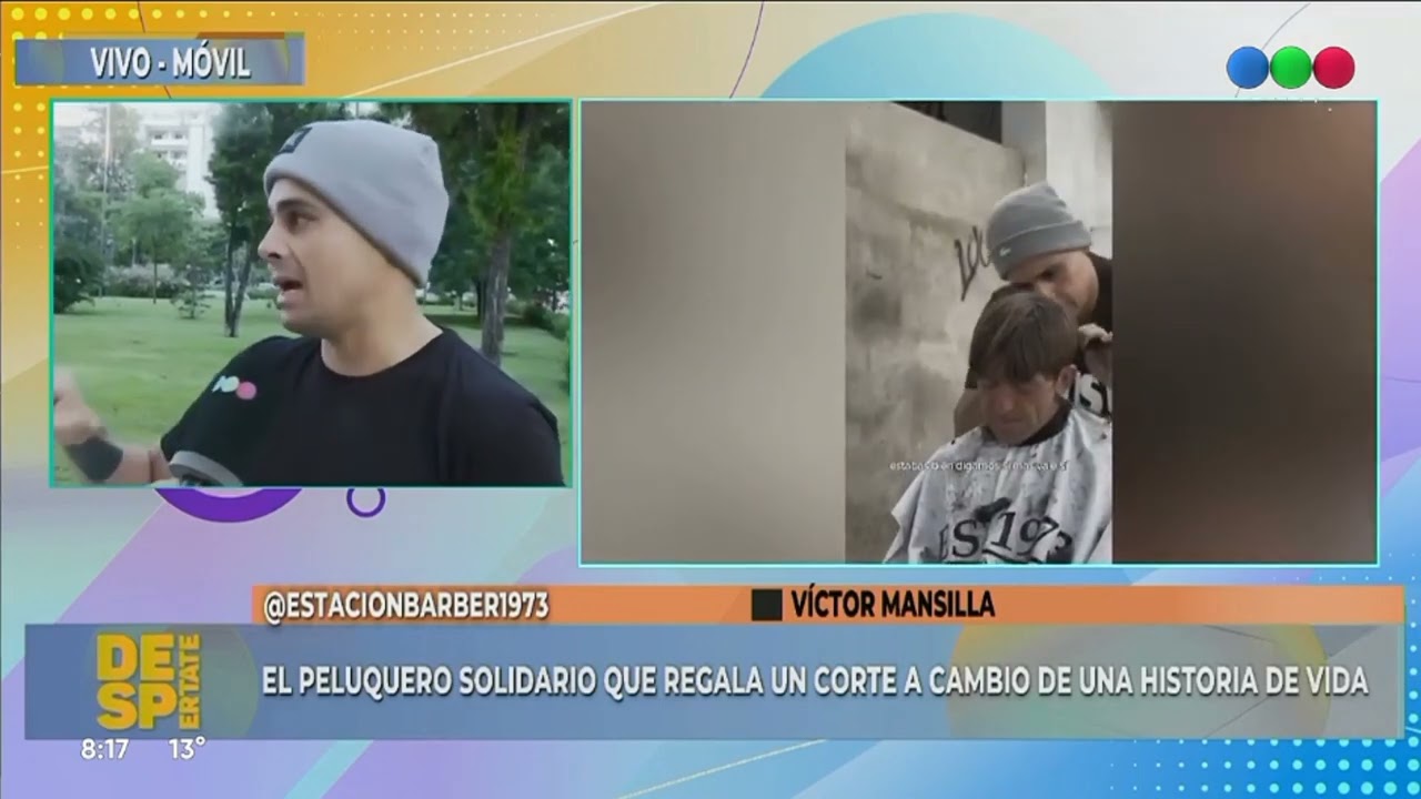 Peluquero regala cortes a cambio de historias de vida