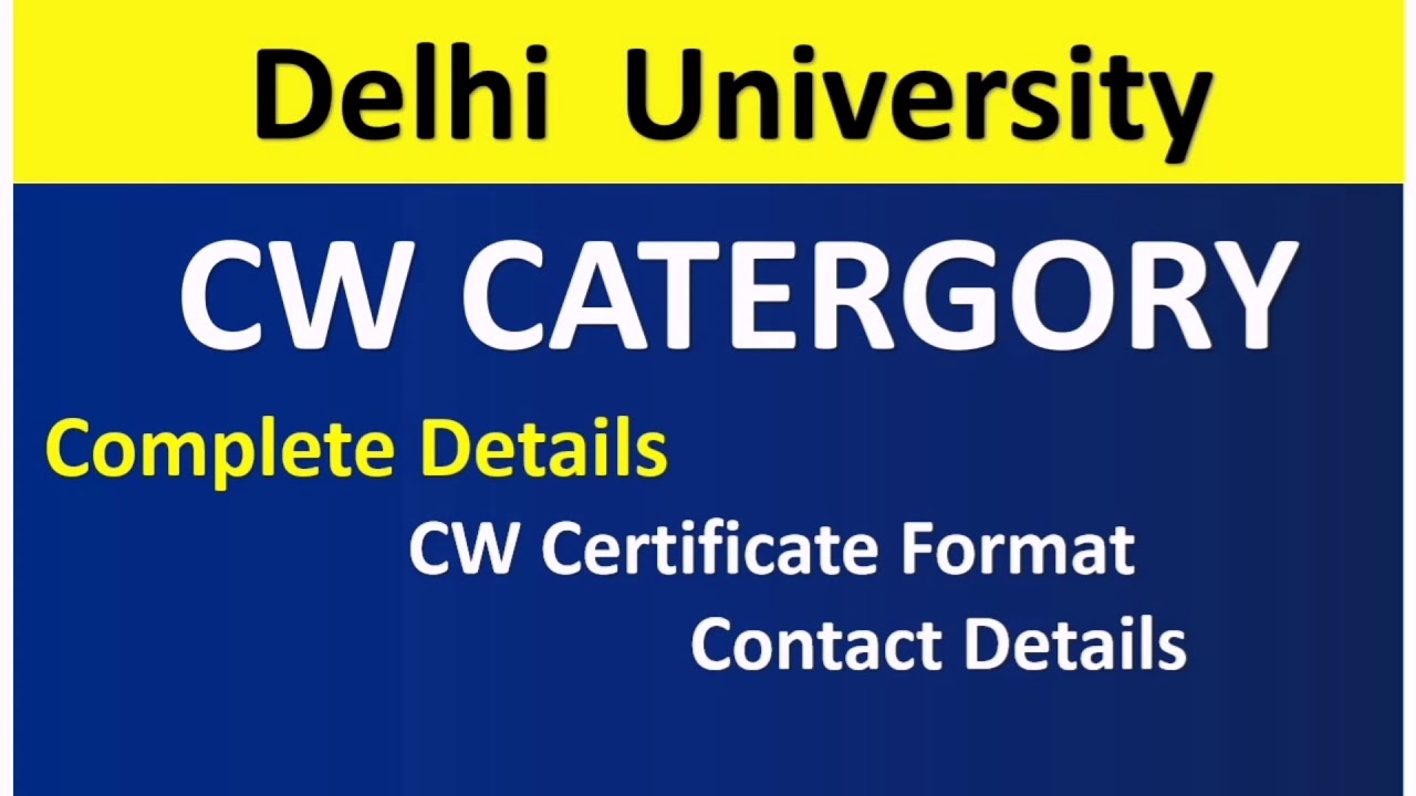 DU CW Certificate Format CW List Remark Meaning How To Upload Du Cw DU CW Certificate Format CW List Remark Meaning How To Upload Du Cw