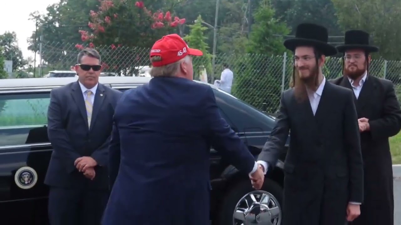 Donald Trump Impersonator visits Camp Klausenburg in Lakewood