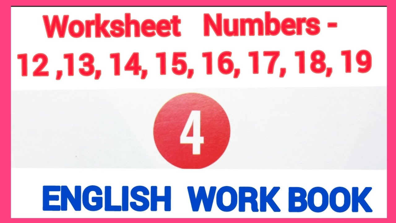 4th Standard English Workbook Answers 4th Standard English Workbook Answers