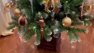 デラックスクリスマスツリー 高さ180センチ幅115センチ 雪化粧 ゴールド デラックスクリスマスツリー 高さ180センチ幅115センチ 雪化粧