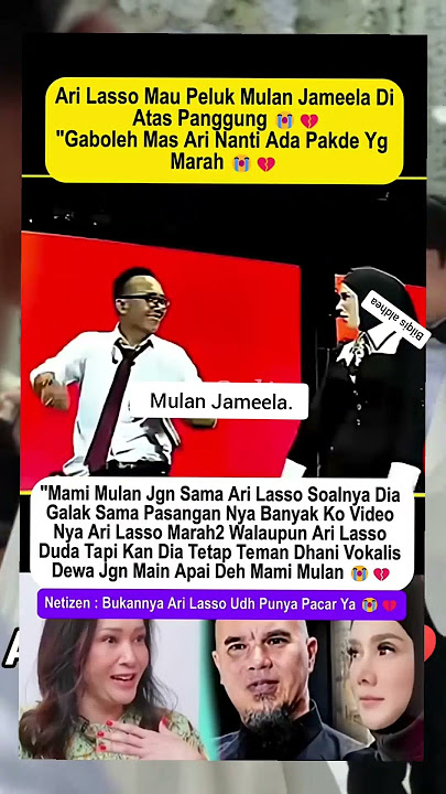 The moment Ari Lasso wanted to hug Mulan Jameela but was pushed away on stage #trending #arilasso...