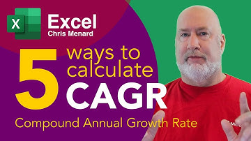 Excel: Calculating Compound Annual Growth Rate (CAGR) - Five methods