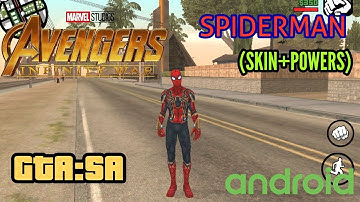SPIDER MAN(SKIN+POWERS) | FOR GTA SA ANDROID | ONLY ABOUT 400 KB | WITH AVENGERS INFINITY WAR SKIN