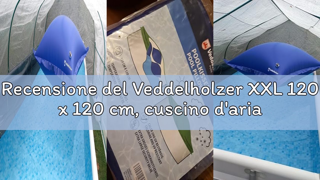 Veddelholzer Coussin D'Air Piscine XXL 120x120 Cm – Protection Hiver Été, Anti-Flaques & Résistant -25°C