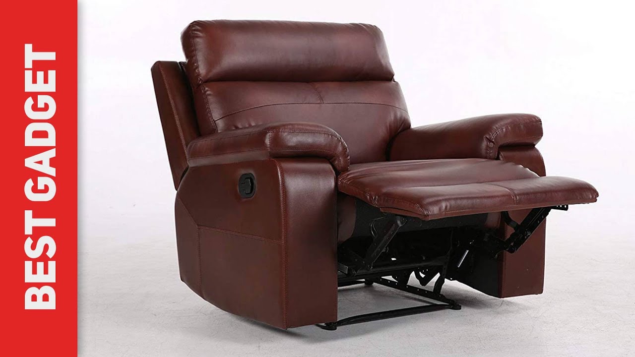 Best Chair Recliners 2022 Halter Bonded Leather Recliner Review YouTube