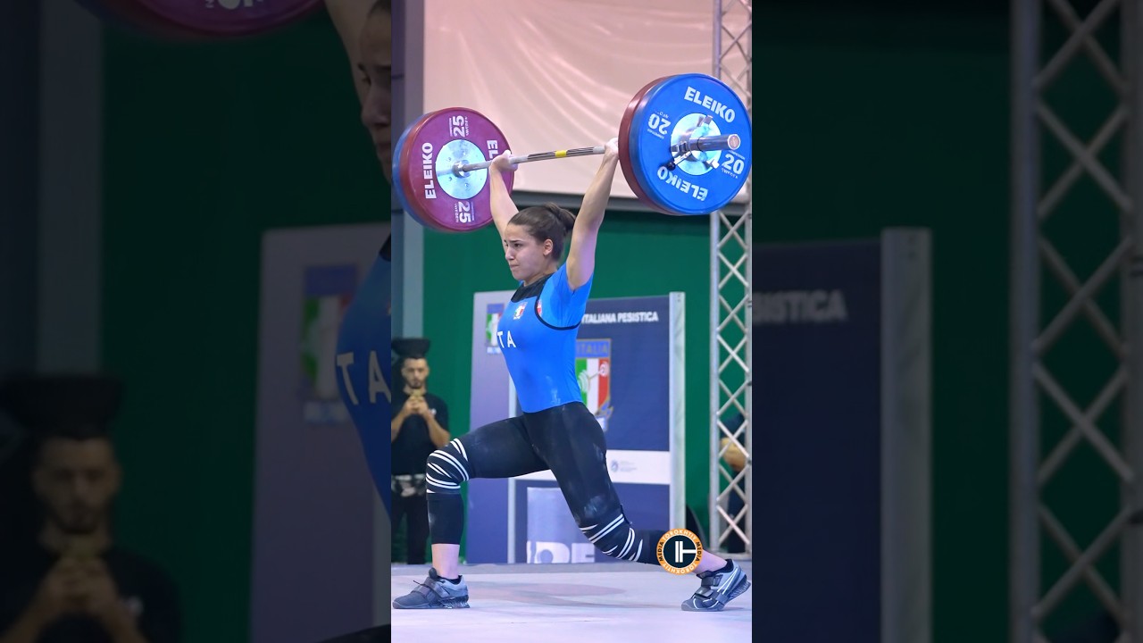 110 kg clean & jerk by Italy’s Lucrezia Magistris at the 2024 All Star Games.
