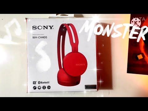 Sony WH-CH400 Wireless Headphones (Red)