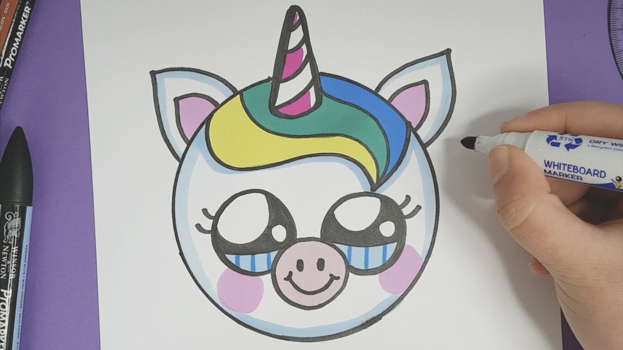 KAWAII BABY EINHORN EMOJI MALEN - EINFACH UND SÜß