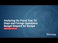 Analyzing the Fiscal Year 25 State and Foreign Operations Budget Request for Europe