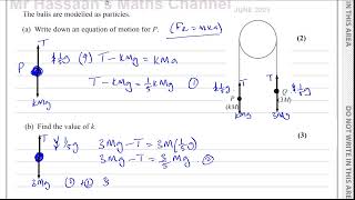 WME01/01, (Edexcel), IAL, M1, June 2025, Q8 Pulleys, Connected Particles, Suvat