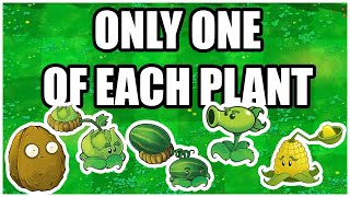 One Of Each Plant | Plants VS Zombies Challenge