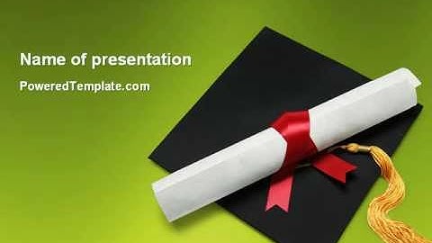 Certificate of Degree PowerPoint Template by PoweredTemplate.com