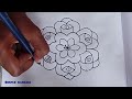 116 dots rangolibeautiful flower  rangoli designdaily rangolisimple rangoli