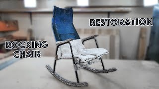 РЕСТАВРАЦИЯ кресло - качалка DIY мебель своими руками видео