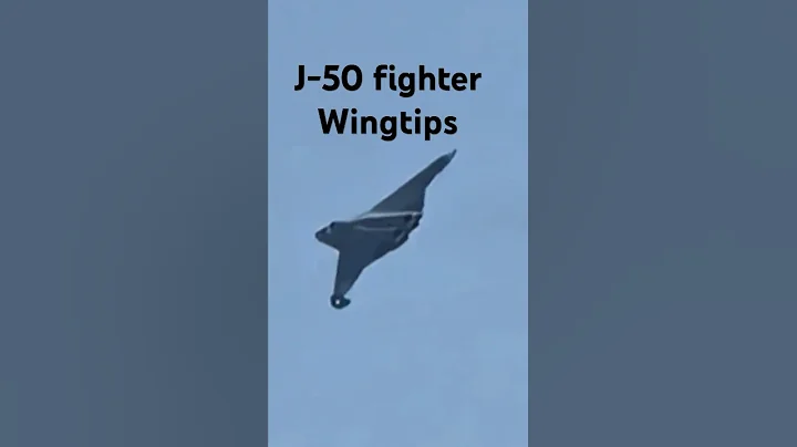 J-50 fighter wingtips movement in test flight.