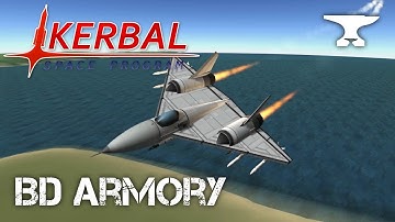 Fighter Testing - A Flying Wing - Kerbal Space Program & BD Armory