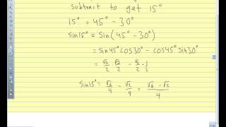 Pre Calc 5.4 Sum and Difference Formulas