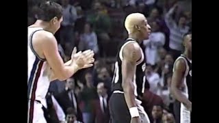 Dennis Rodman Battles Bill Laimbeer in First Return to Detroit (Rodman Ejected)