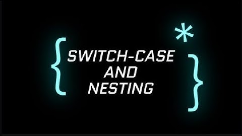 SWITCH-CASE STATEMENT AND NESTING || ALI IRFAN || THE CODE COLLAB