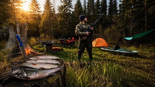 3 Days Alone in Northern New Brunswick | ATV Camping, Trout Fishing, Foraging & Bear Hunting