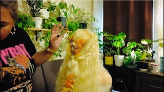 Makeup & Hair | ASMR | Boho Wedding Styling, Hair Decorating, Adjustment, Finishing Touch Whispering