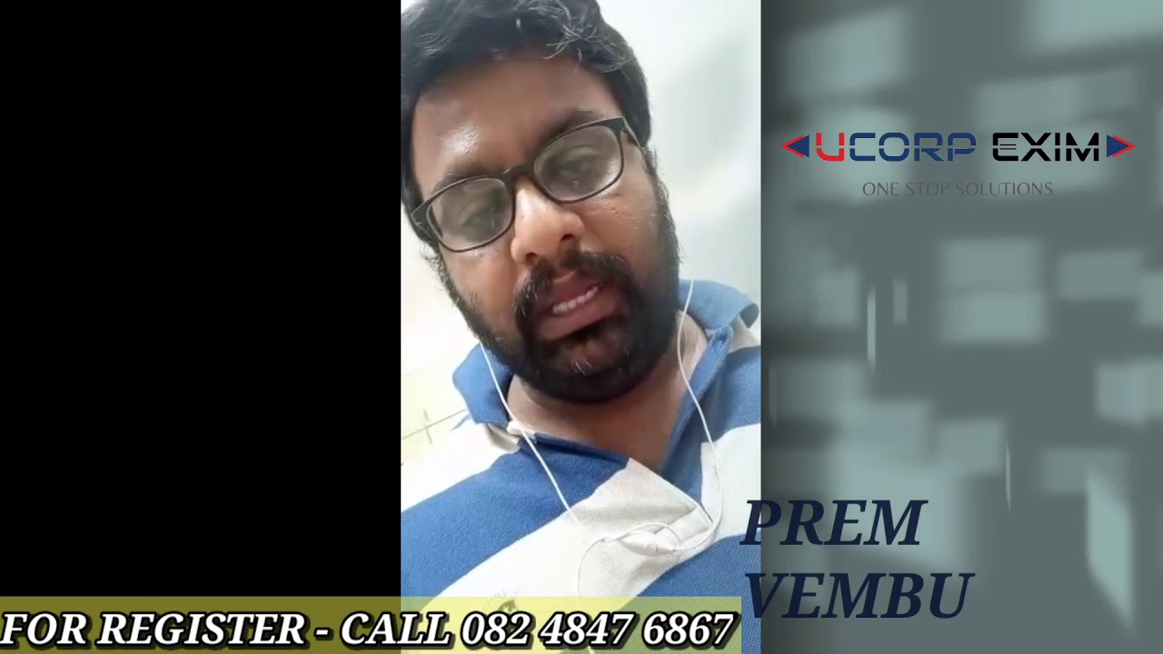 PREM VEMBU | CHENNAI || EXPORT TRAINING TESTIMONY