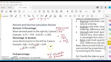 OpenStax Intro Stats Ch 1.1 Percent, Sample