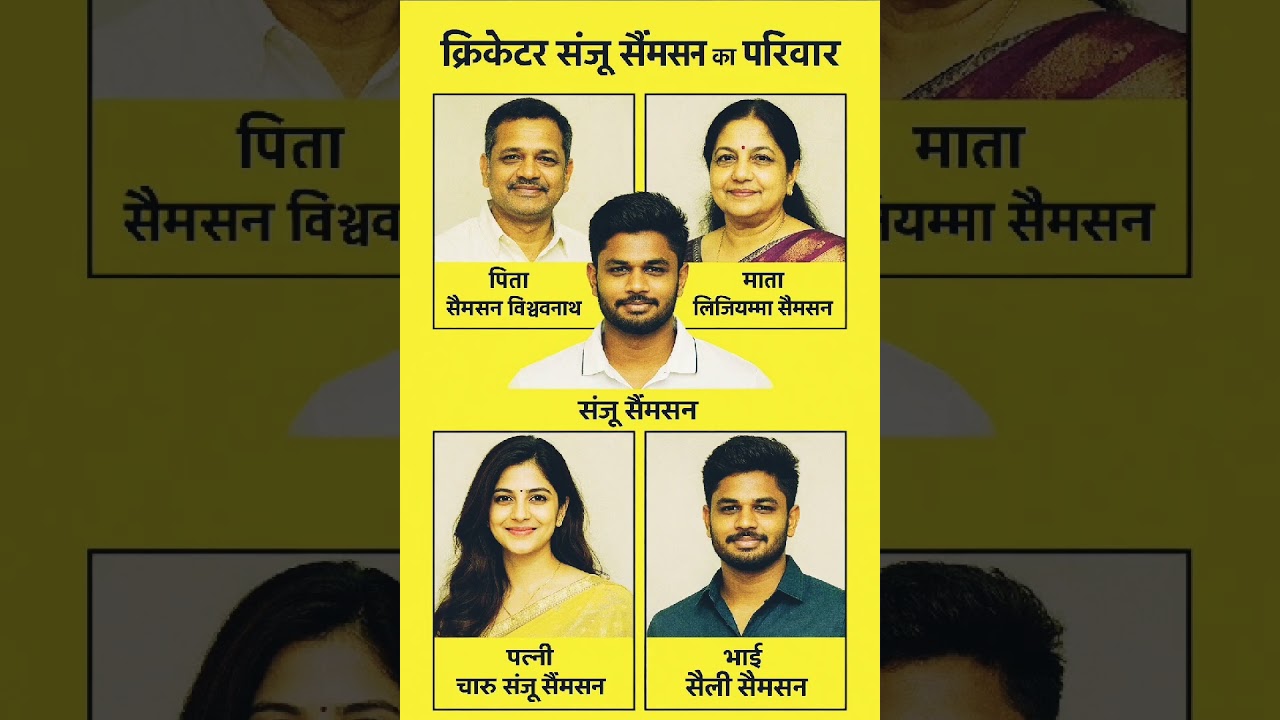 ❤️ क्रिकेटर संजू सैमसन परिवार ⚾Love & Togetherness ही Victory 🏏