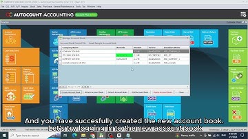 AUTOCOUNT V2- CREATE NEW ACCOUNT BOOK