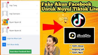 Membuat Fake Akun Facebook Banyak Untuk Nuyul Tik Tok Lite Maupun Snack Vidio  Nuyul Tiktok Lite